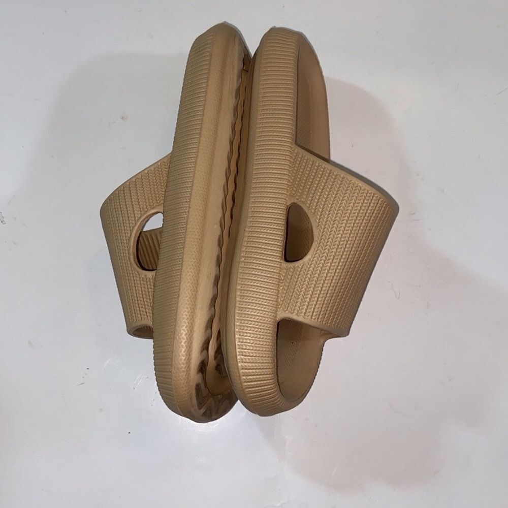 Tan Slide Sandals - Picture 3 of 7